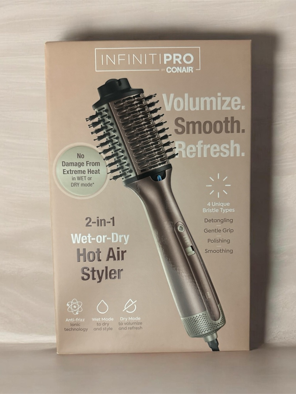 Conair InfinitiPRO 2-in-1 Wet-or-Dry Hot Air Styler — Bronze